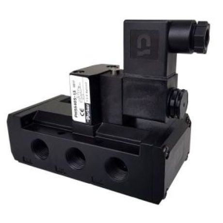 Van điện từ Parker PHS-540S-15-220V 5 cửa 2 vị trí, 1 Coil, Ren 21