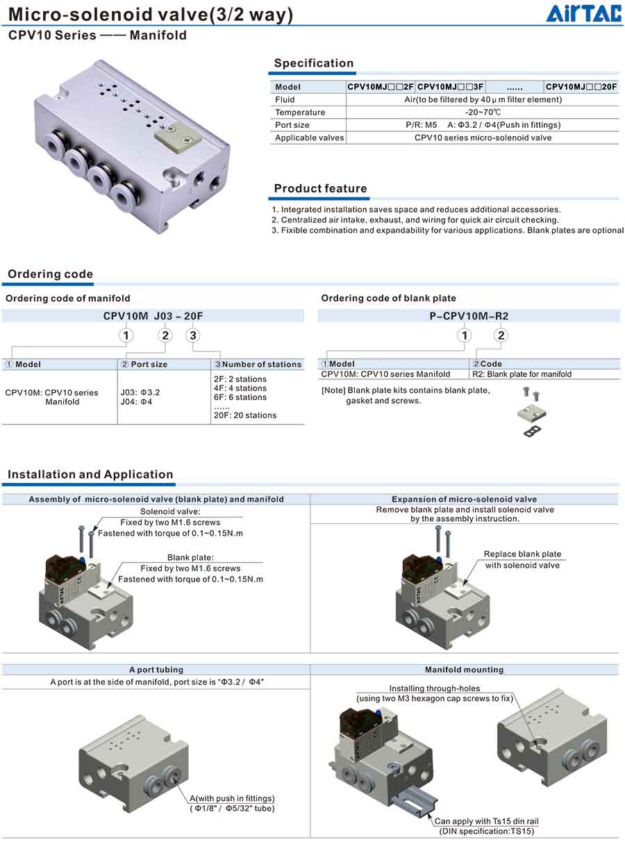 cpv10 series manifold 1
