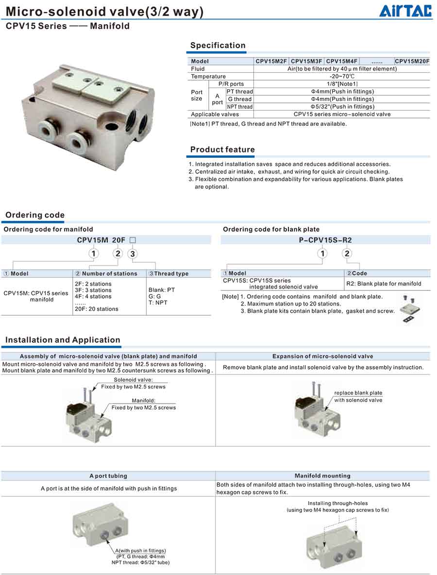 cpv15 series manifold 1